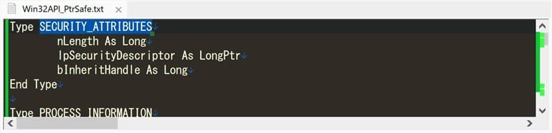 Win32API_PtrSafe.txt で構造体を検索