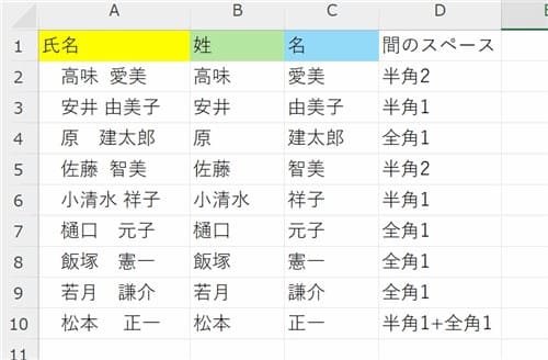 Trim_Sample02 実行結果のワークシート画像